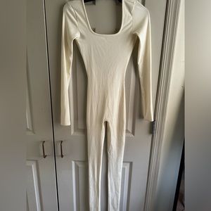 Hailey Snatched Jumpsuit- Cream